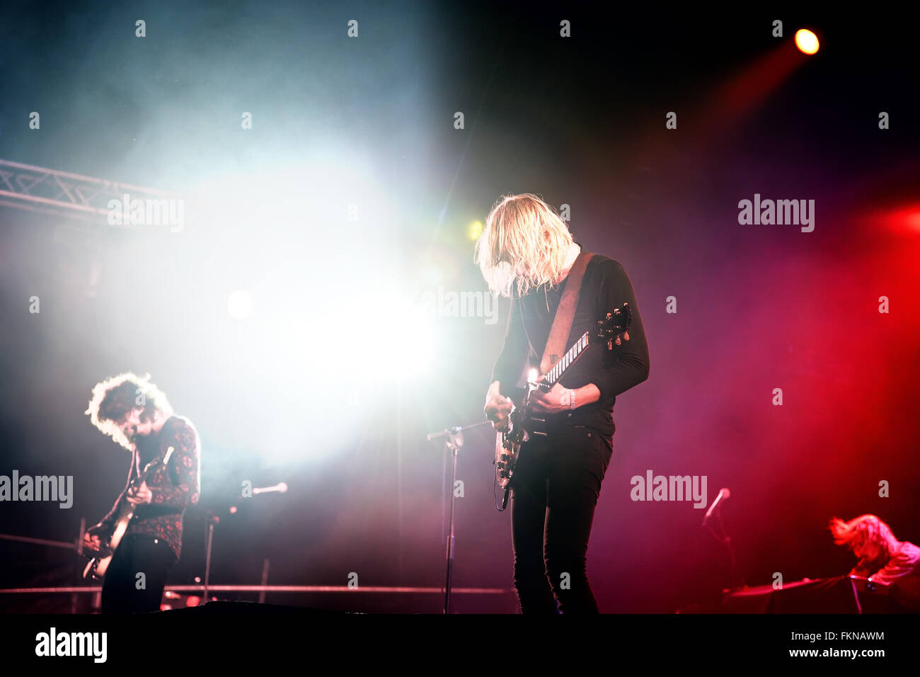 BILBAO, ESPAGNE - 31 OCT : Go Go Berlin (band) performance live à Bime Festival le 31 octobre 2014 à Bilbao, en Espagne. Banque D'Images