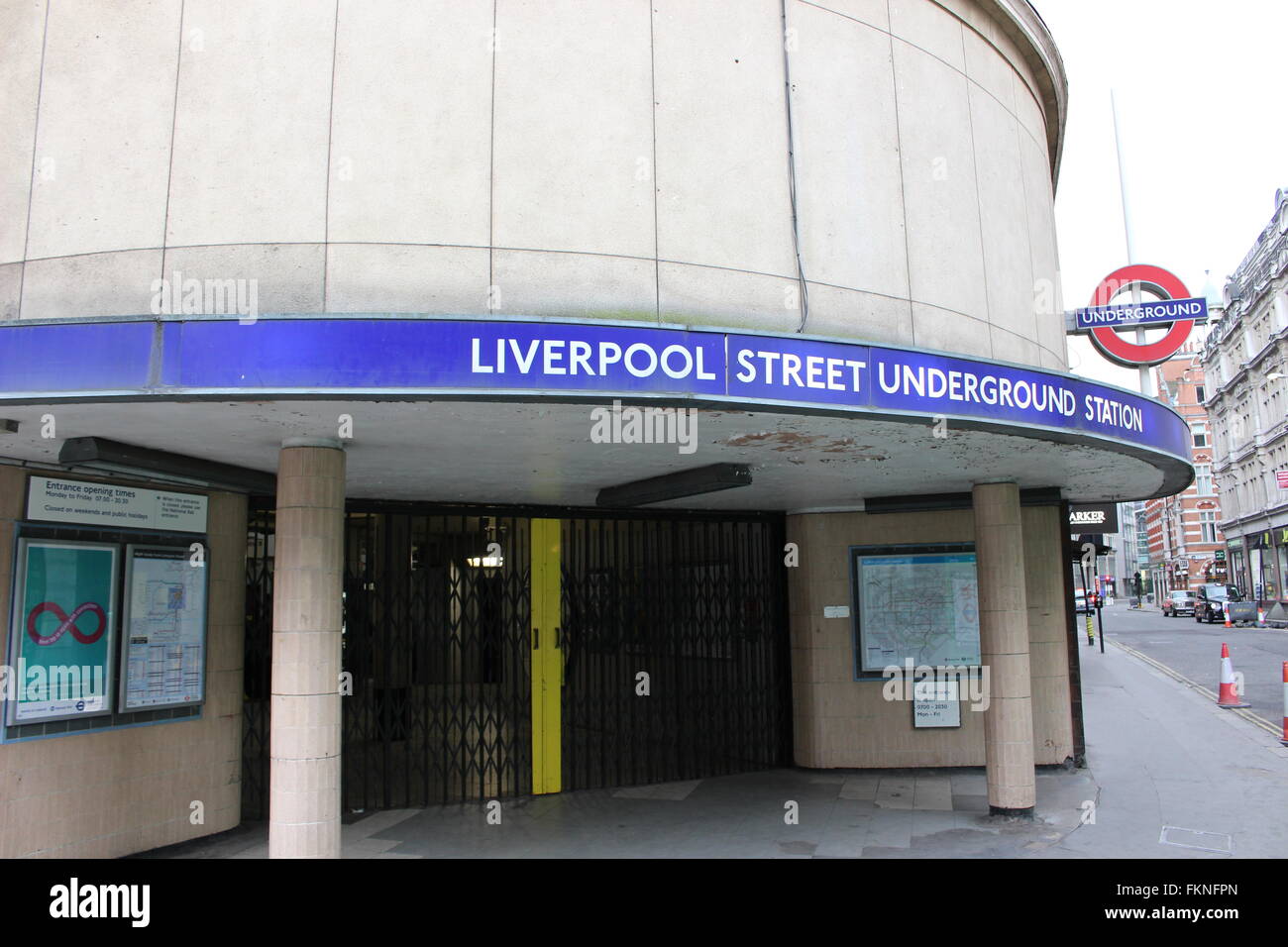 La station de métro Liverpool Street, Londres Banque D'Images