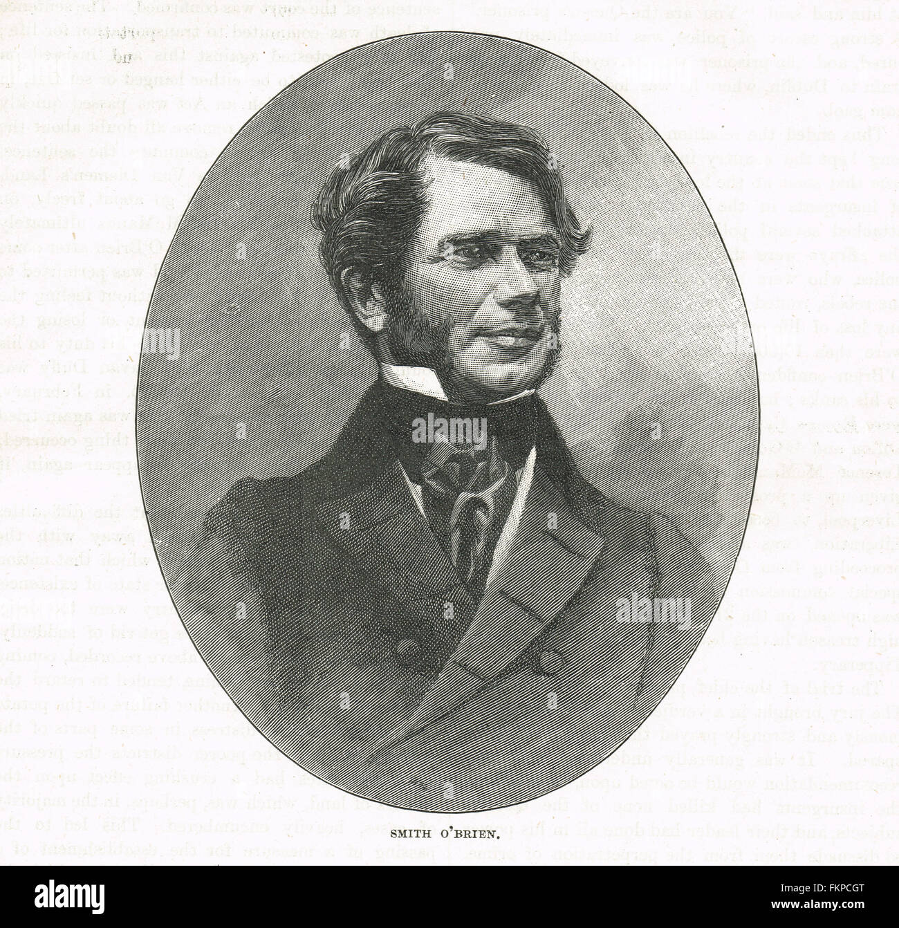 William Smith O'Brien nationaliste irlandais 1803-1864 Banque D'Images