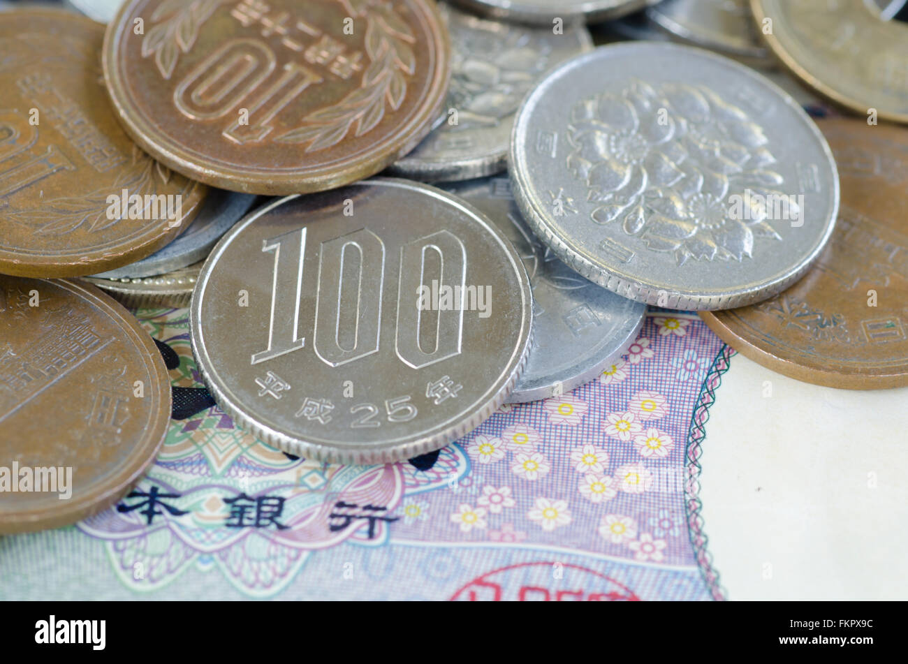 Yen japonais notes. L'actualité de Japon Banque D'Images