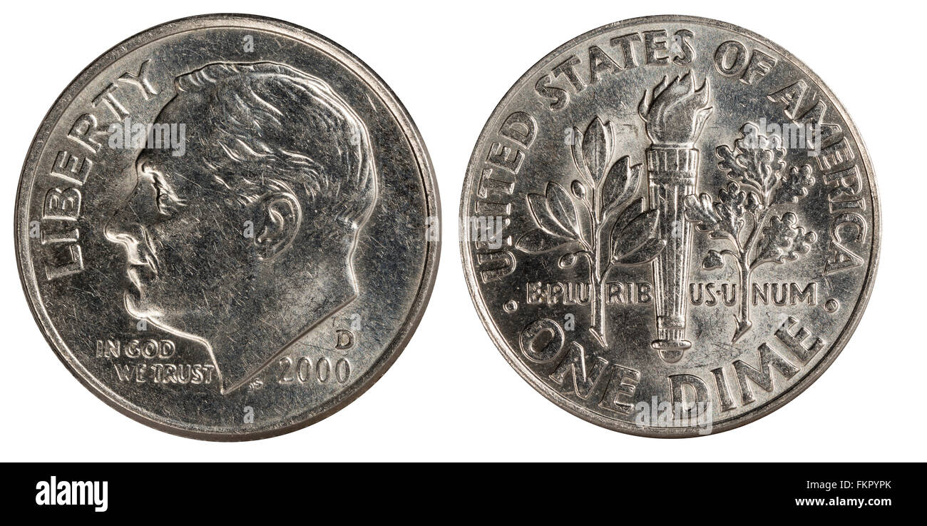 Un cent USA, objet isolé Banque D'Images