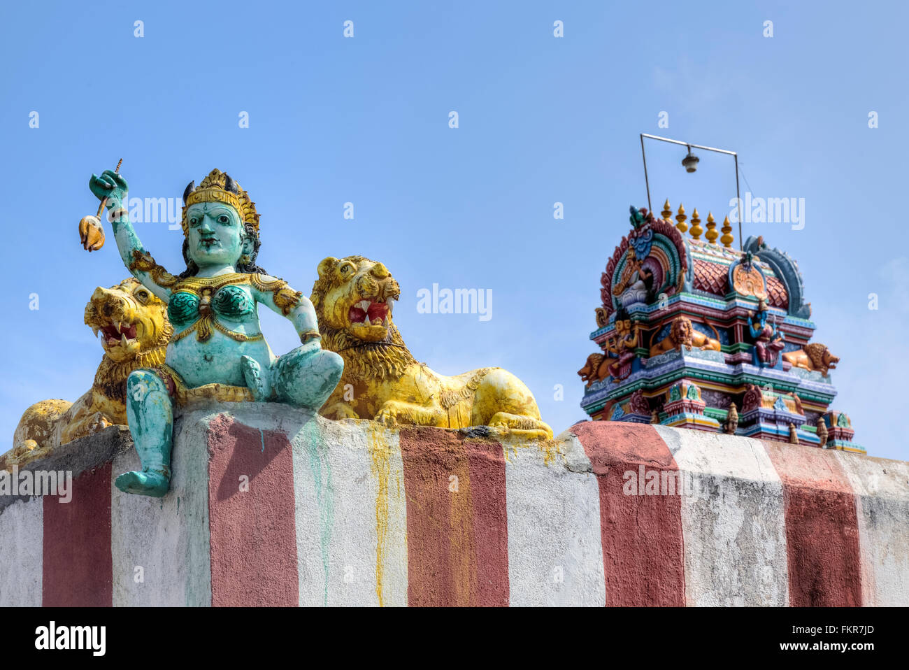 Lakshmi Amman Temple, Kovalam, Chennai, Tamil Nadu, Inde Banque D'Images