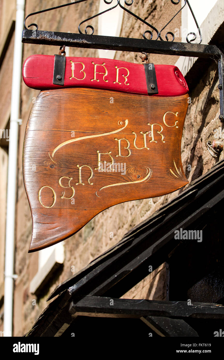 German-Scottish la pub Bar Osnabourg situé à Osnabourg Street à Forfar, UK Banque D'Images