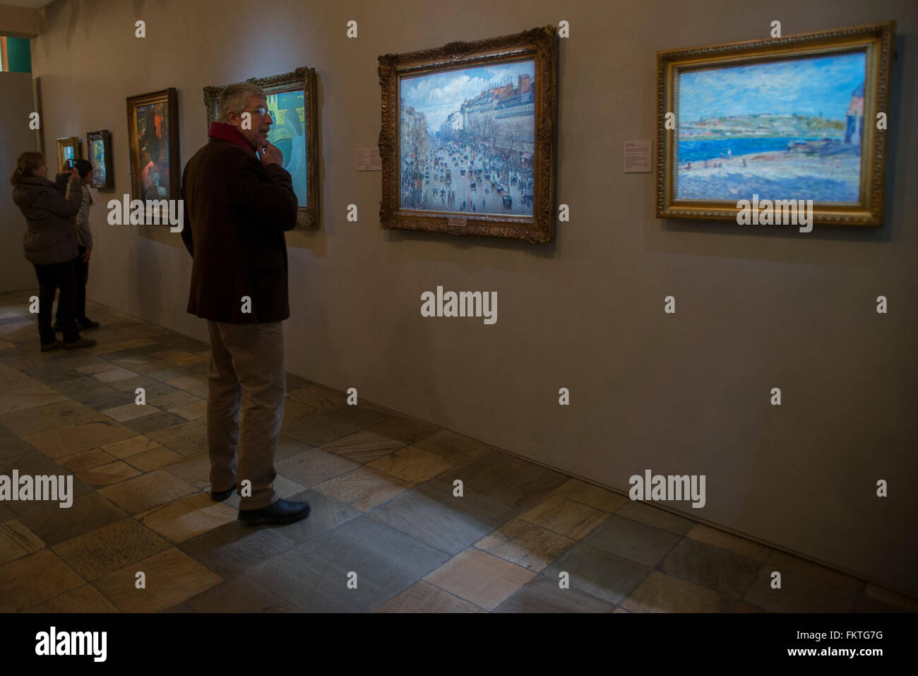 Turin, Italie. 10 mars, 2016. Aperçu live de presse exposition 'L'art de Poussin pour les Impressionnistes. Trois siècles de peinture française" au Palazzo Madama à Turin Crédit : Stefano Guidi/Alamy Live News Banque D'Images