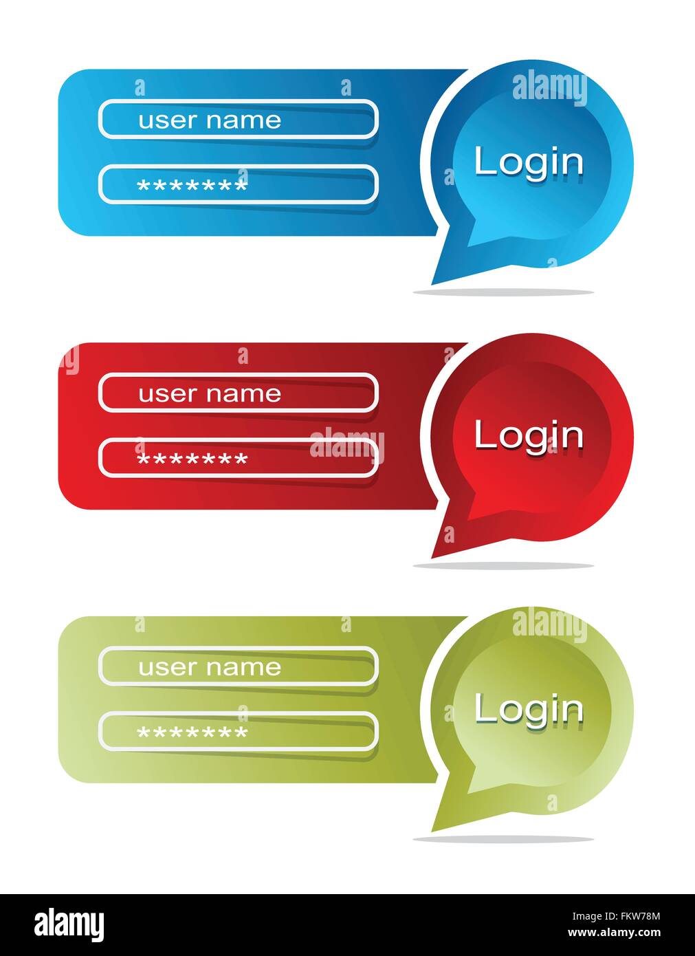 Interface Web designs login bulle Illustration de Vecteur Interface Web designs login bulle Illustration de Vecteur