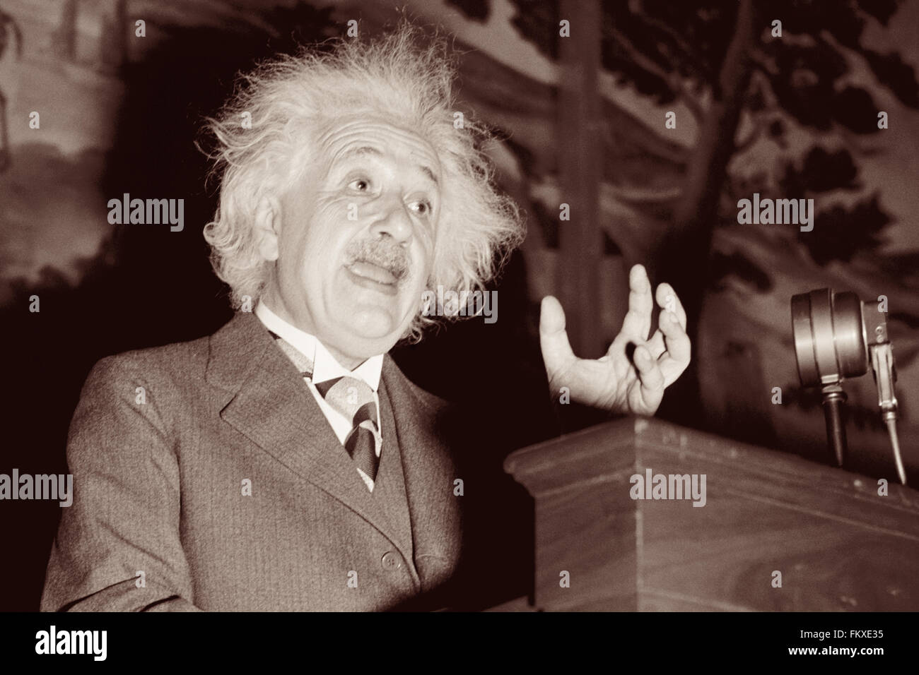 Albert Einstein, physicien théorique qui a développé la théorie de la relativité générale, c1940. Banque D'Images