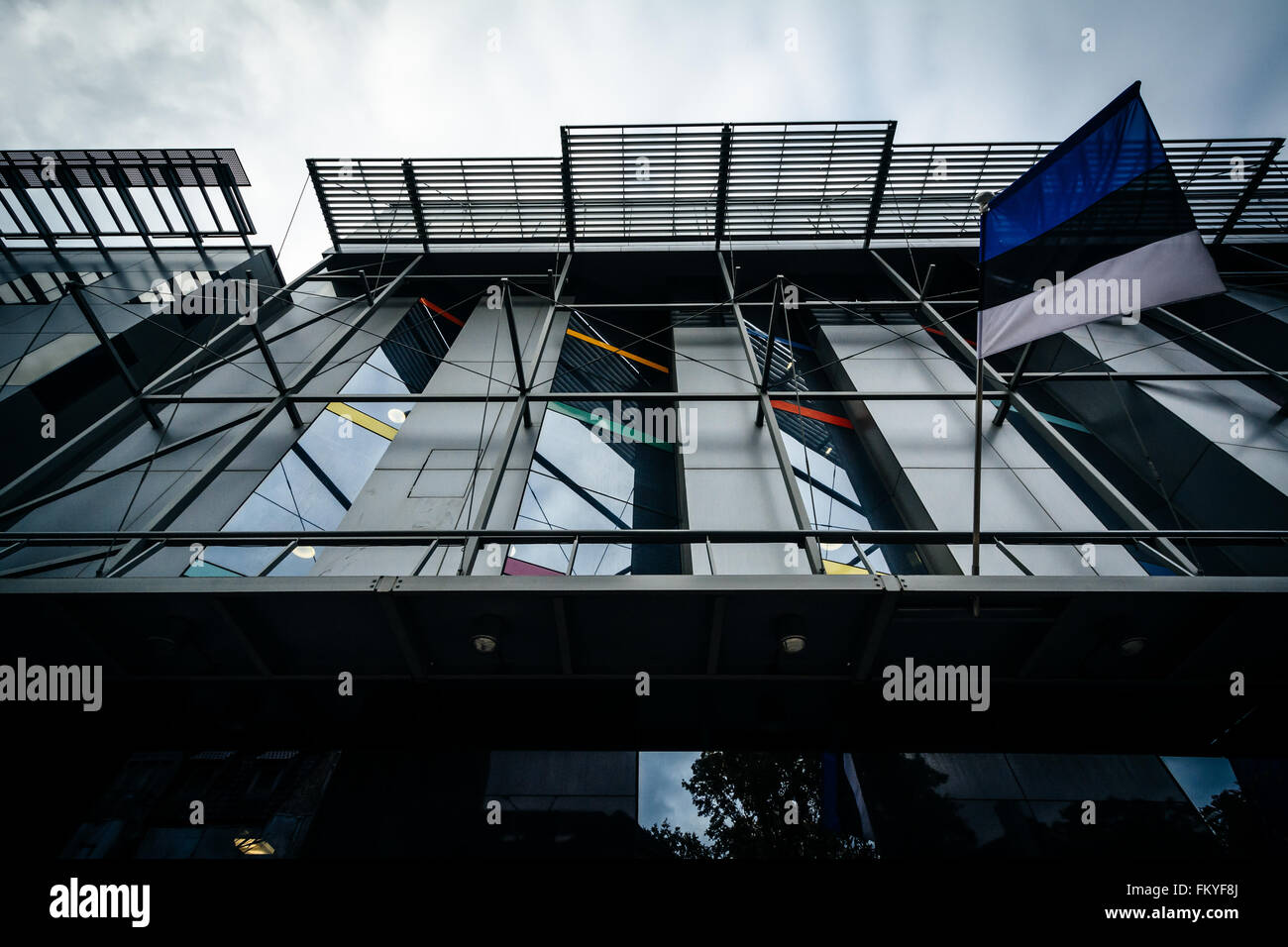 Bâtiment moderne à Tallinn, Estonie. Banque D'Images