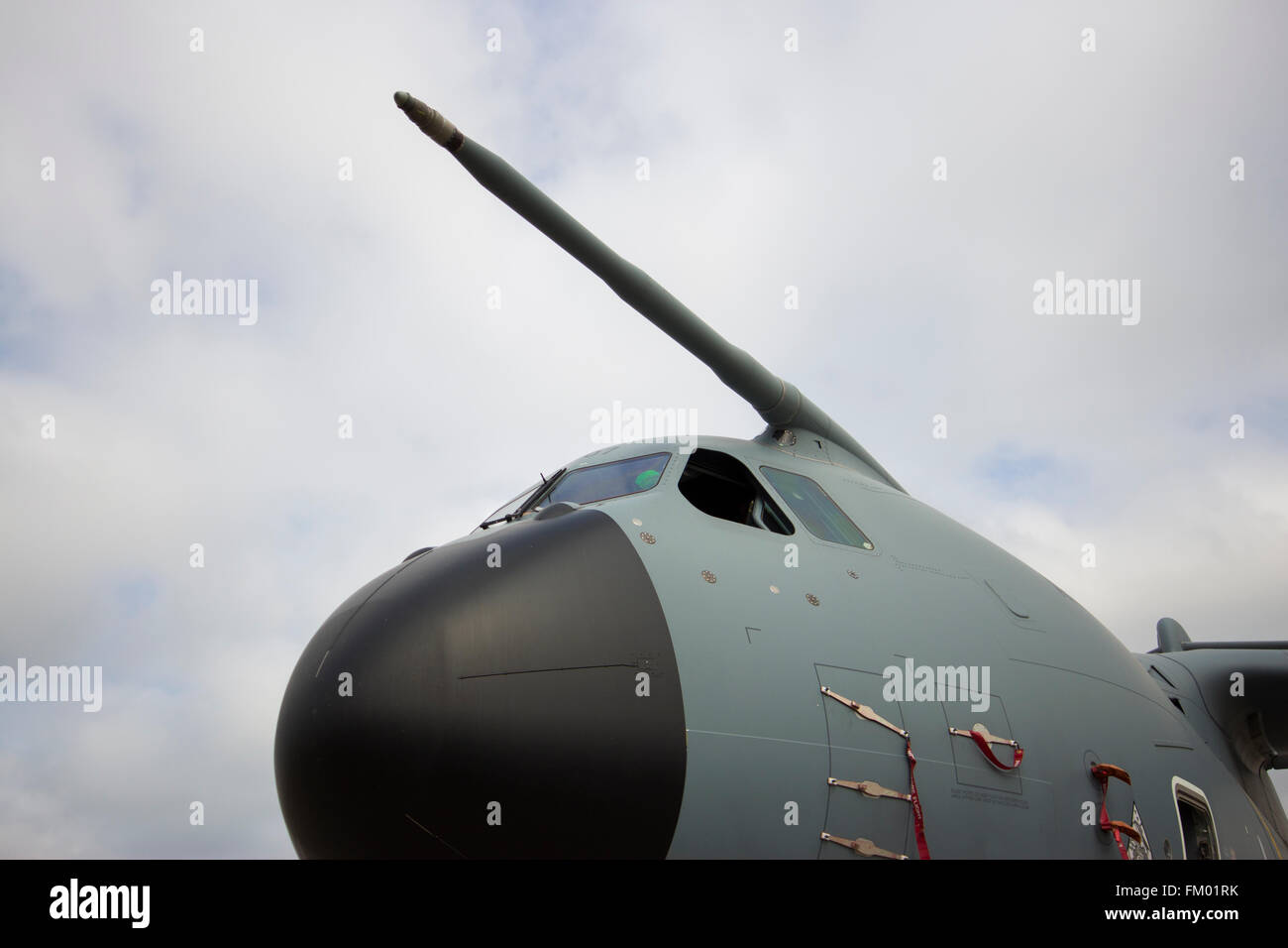 Airbus A400M, avion militaire nez au Salon du Bourget 2015. Banque D'Images