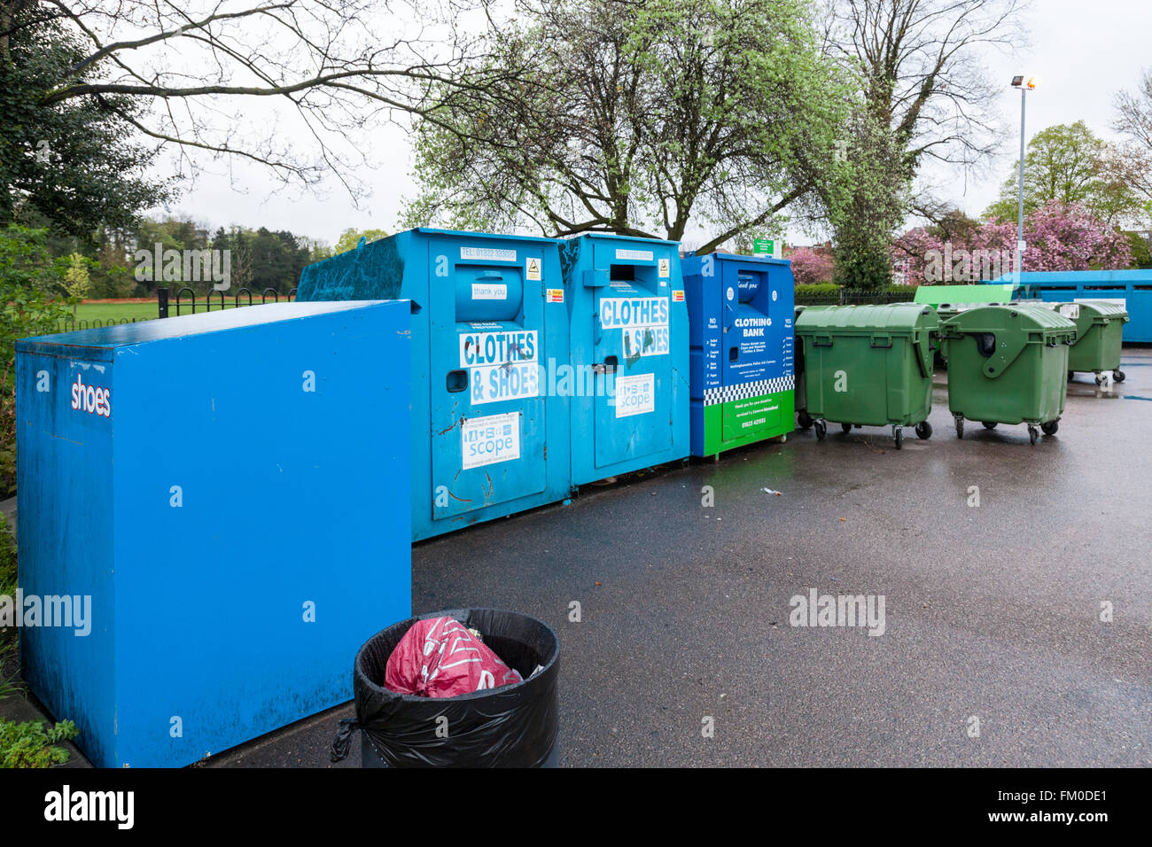 Centre de recyclage des déchets ménagers, West Bridgford, Lancashire, England, UK Banque D'Images