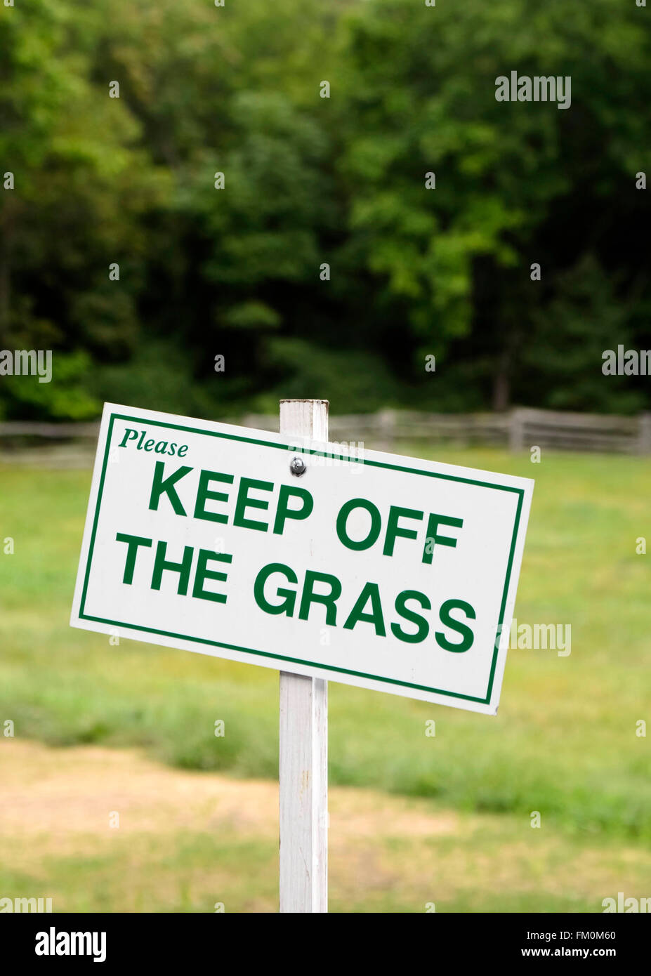 'Garder l'herbe' sign Banque D'Images