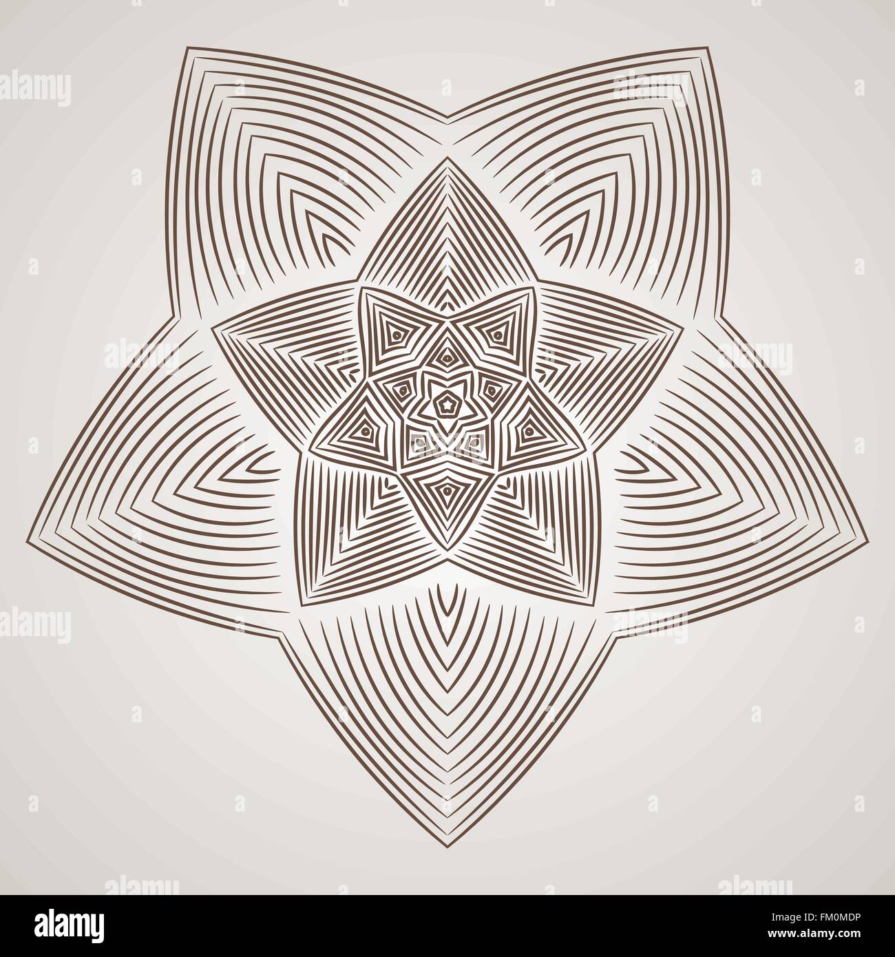 Vector modèle circulaire sous forme de fleur complexe. Mandala. Lacy serviette. Illustration de Vecteur