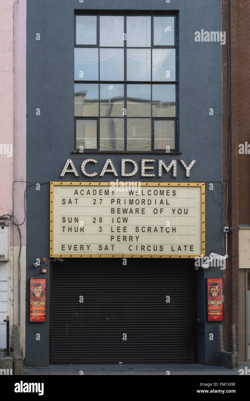 L'Académie de musique live, Dublin, Irlande Banque D'Images