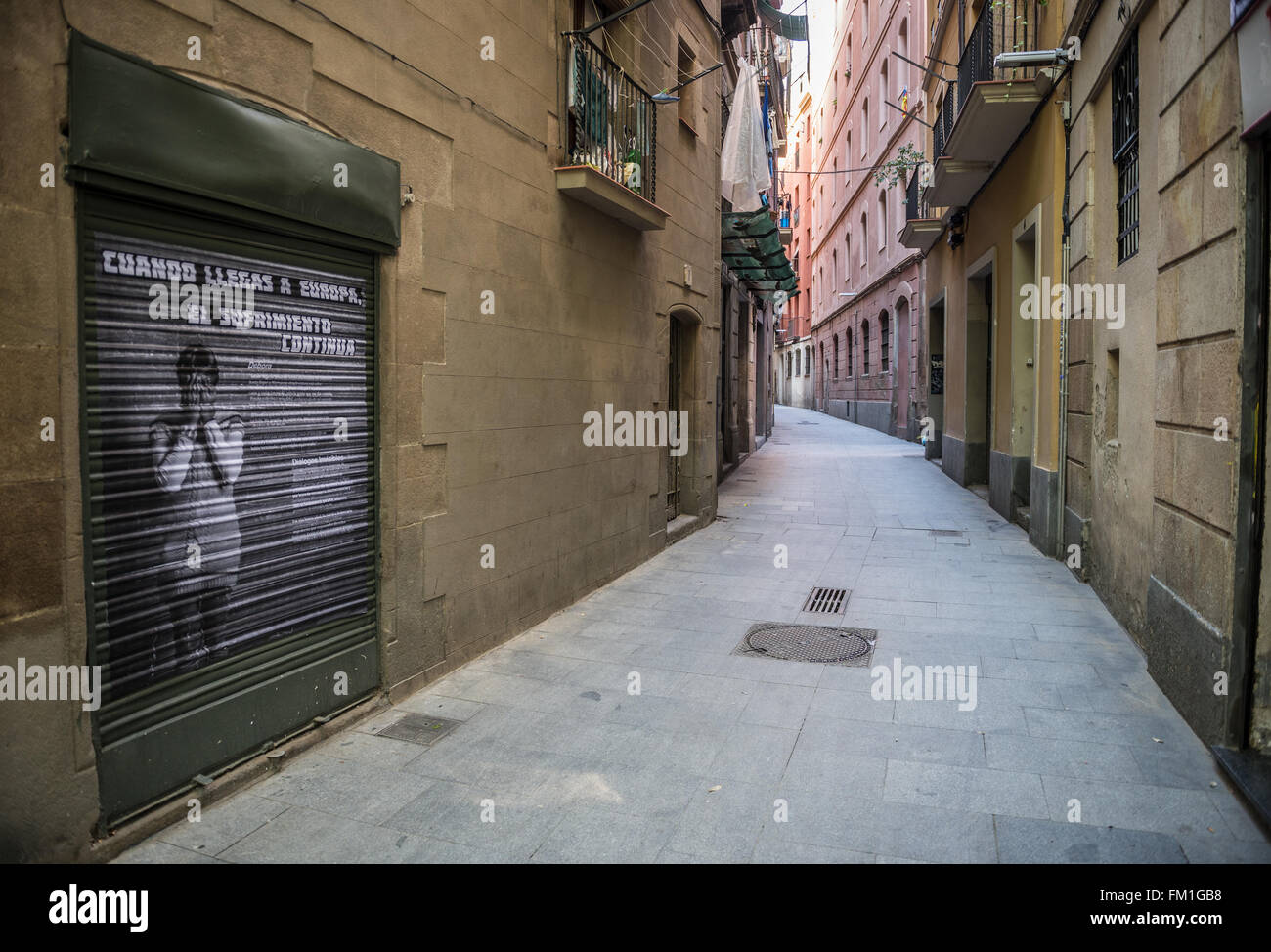 Ruelle de Sant Pere, Santa Caterina i la Ribera, quartier quartier de Ciutat Vella à Barcelone, Espagne Banque D'Images