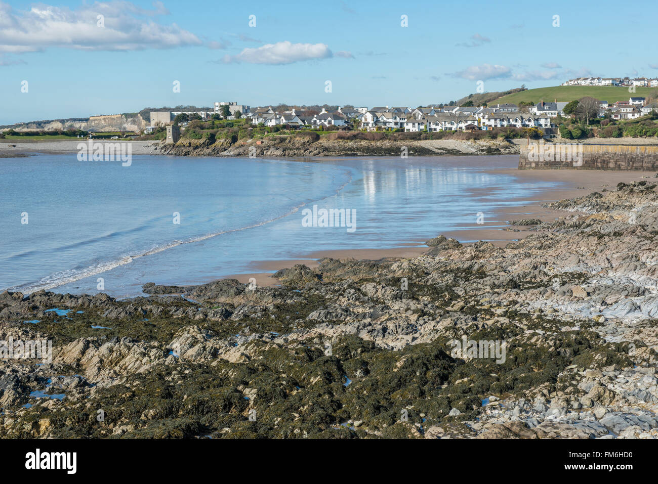 Watch House Bay Beach Barry Côte Sud du Pays de Galles Banque D'Images