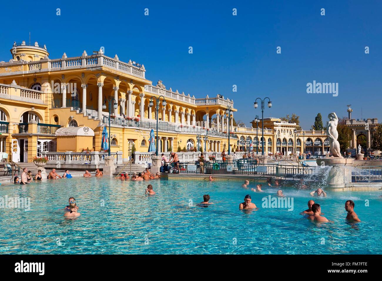 La Hongrie, Budapest, inscrite au Patrimoine Mondial de l'UNESCO, des bains Szechenyi Banque D'Images