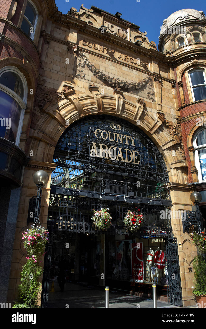 Le Comté d'Arcade, Victoria Quarter, Leeds, West Yorkshire Banque D'Images