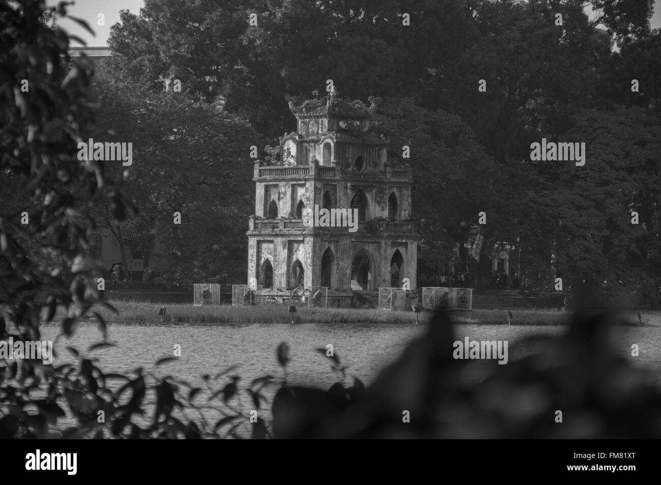 Le Temple de Thap Rua, lac Hoan Kiem, Hanoi, Vietnam Banque D'Images