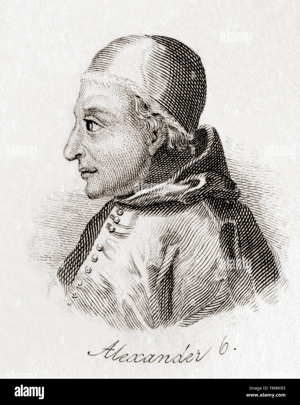 Le pape Alexandre VI, 1431 - 1503, né Roderic Borgia. Banque D'Images