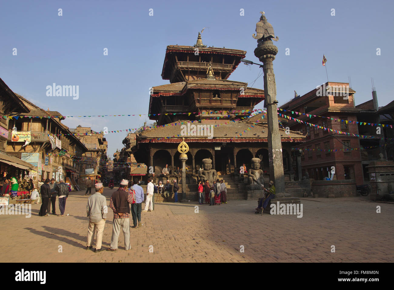 Magella Temple sur Tachupal Tole, Bhaktapur, Népal Banque D'Images