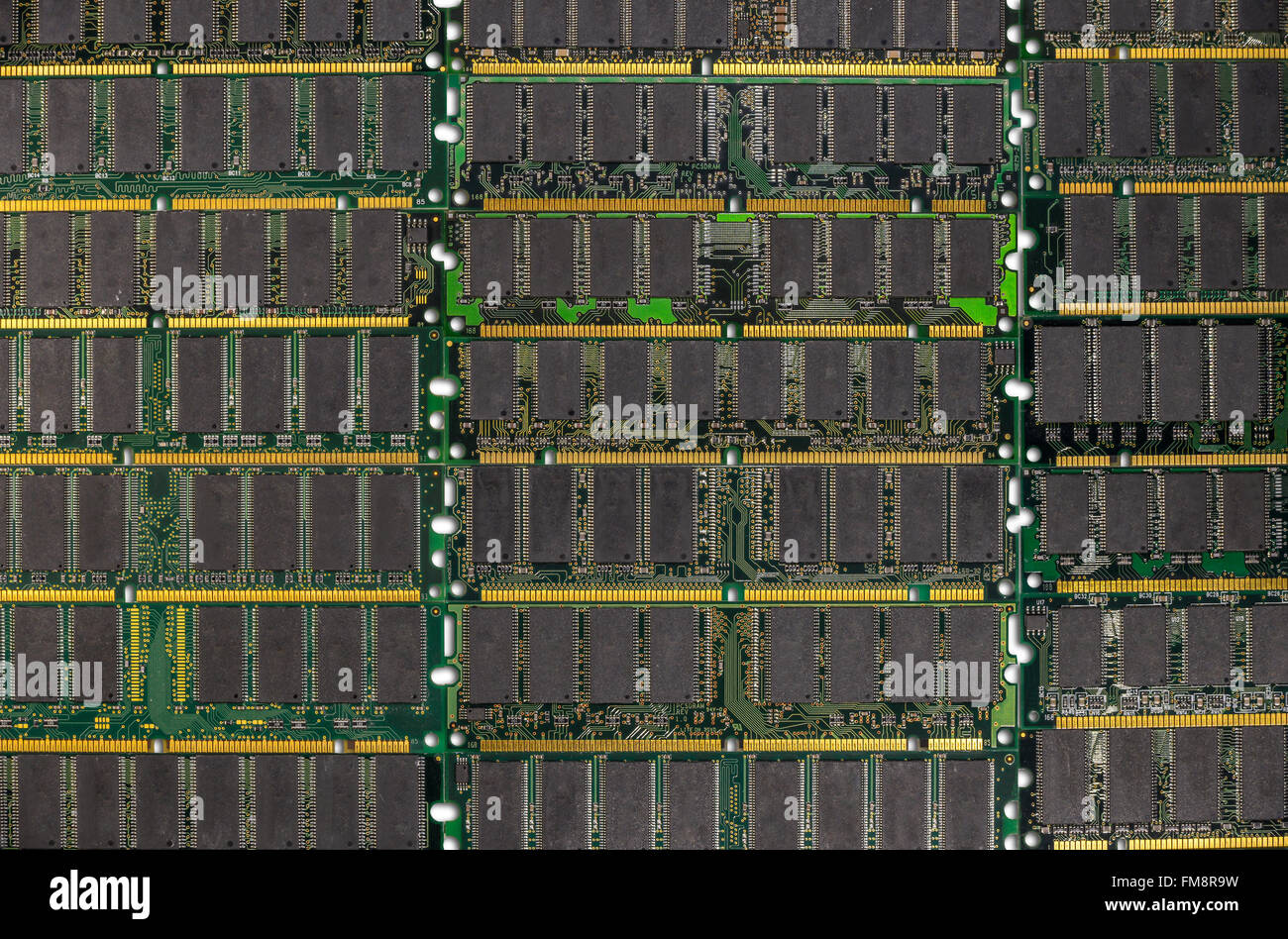 RAM DDR, puces mémoires d'ordinateur de base modules Banque D'Images