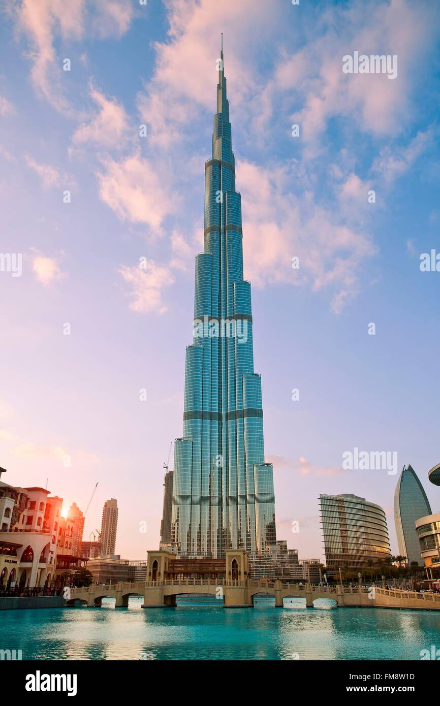 Emirats Arabes Unis, Dubaï, Burj Khalifa Banque D'Images
