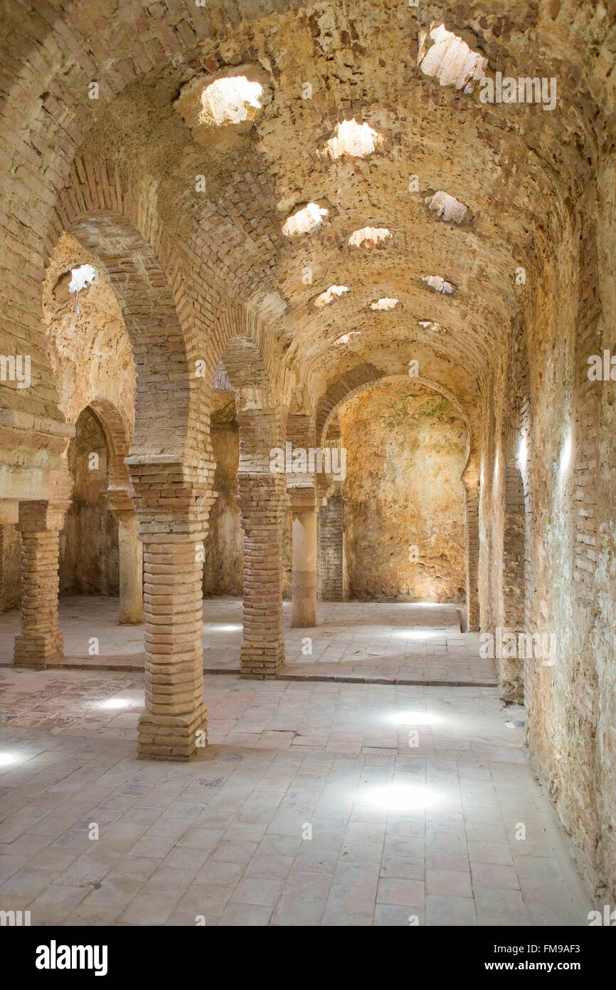 Espagne, Andalousie, province de Malaga, Ronda, 13e siècle, les bains arabes dans le vieux quartier de juifs Banque D'Images