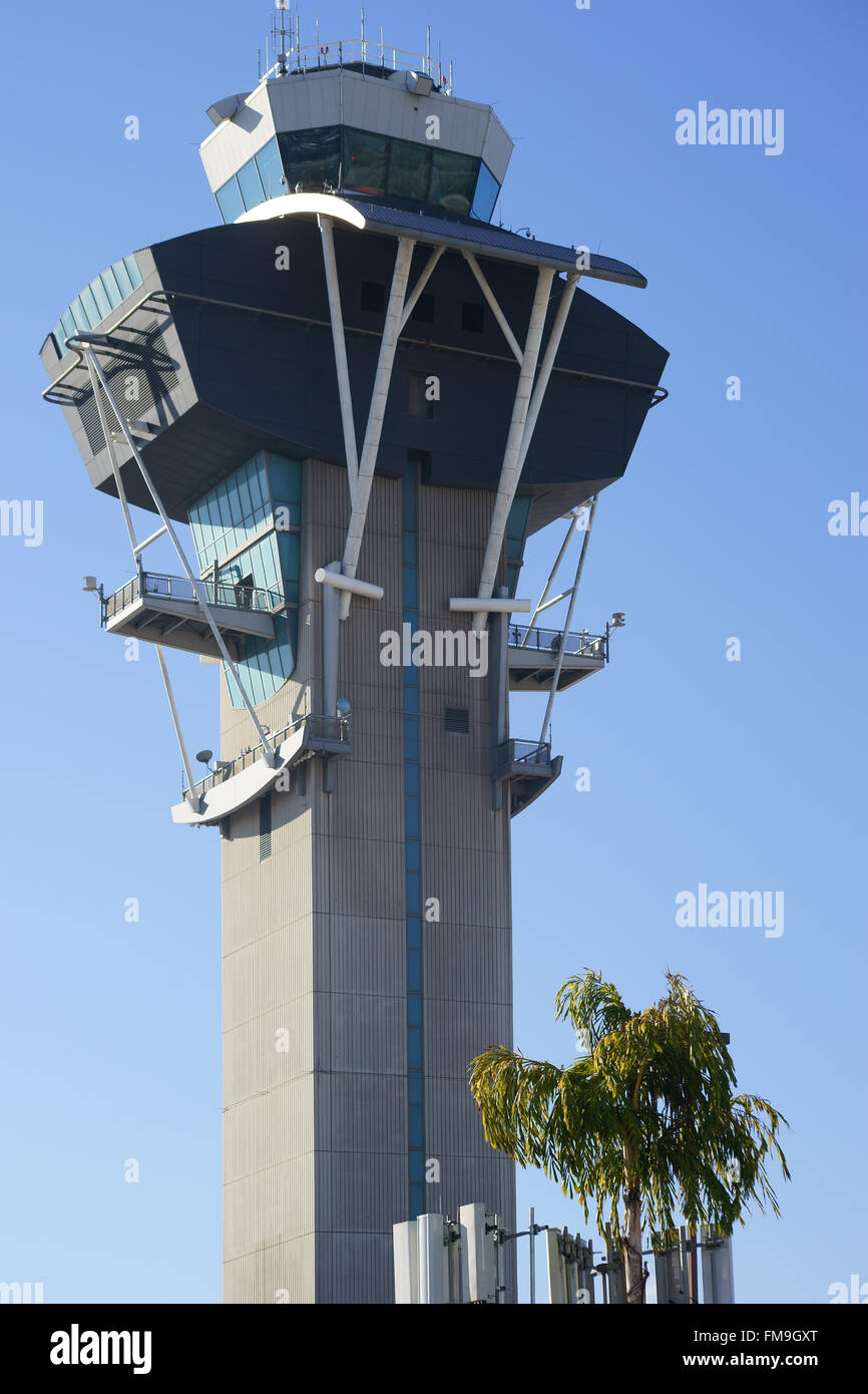 L'Aéroport International de Los Angeles tour Banque D'Images