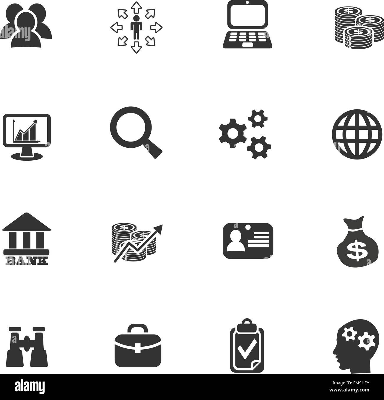 Business Web icônes pour la conception d'interface utilisateur Illustration de Vecteur
