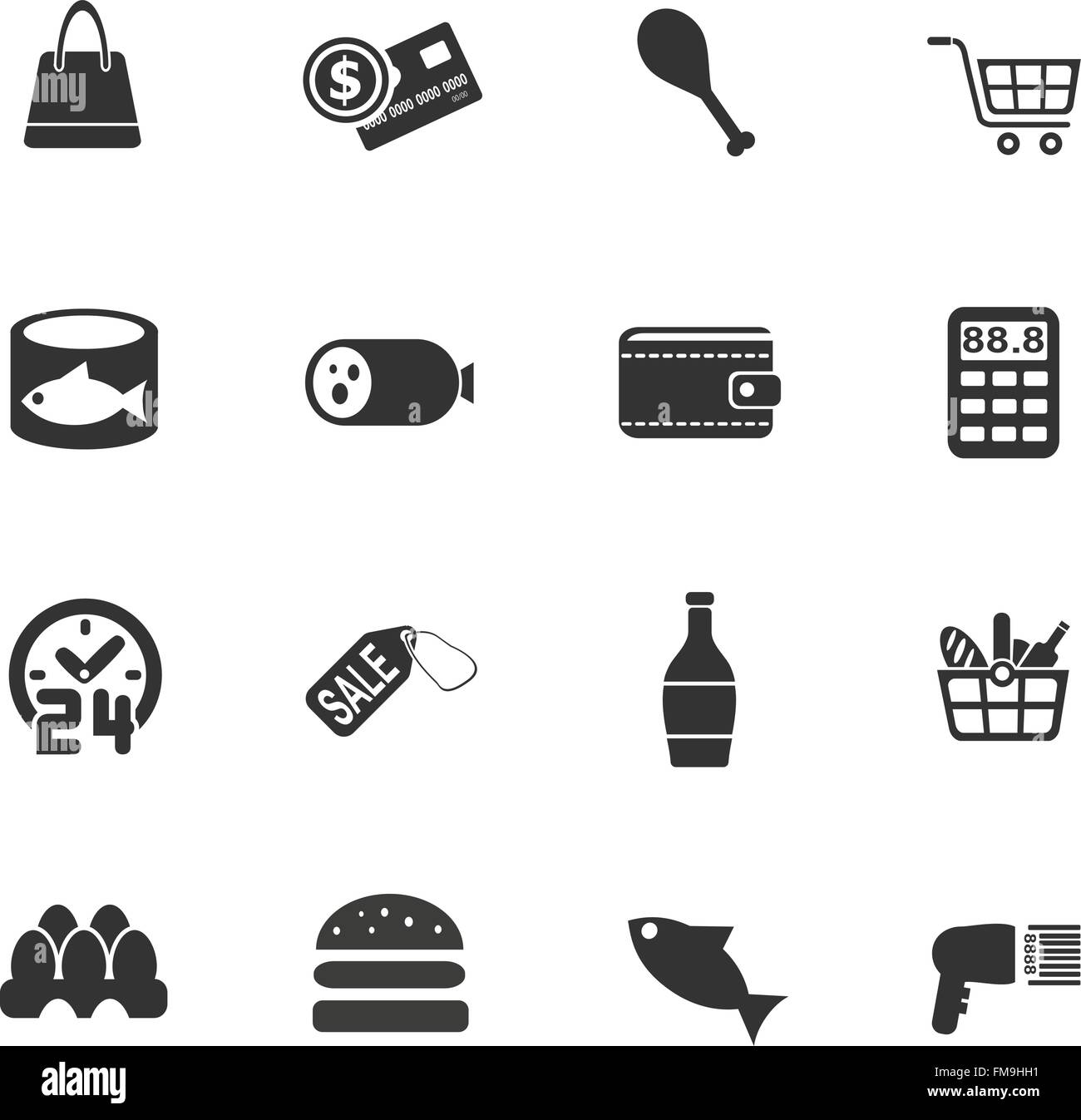 Magasin d'icônes web pour la conception de l'interface utilisateur Illustration de Vecteur