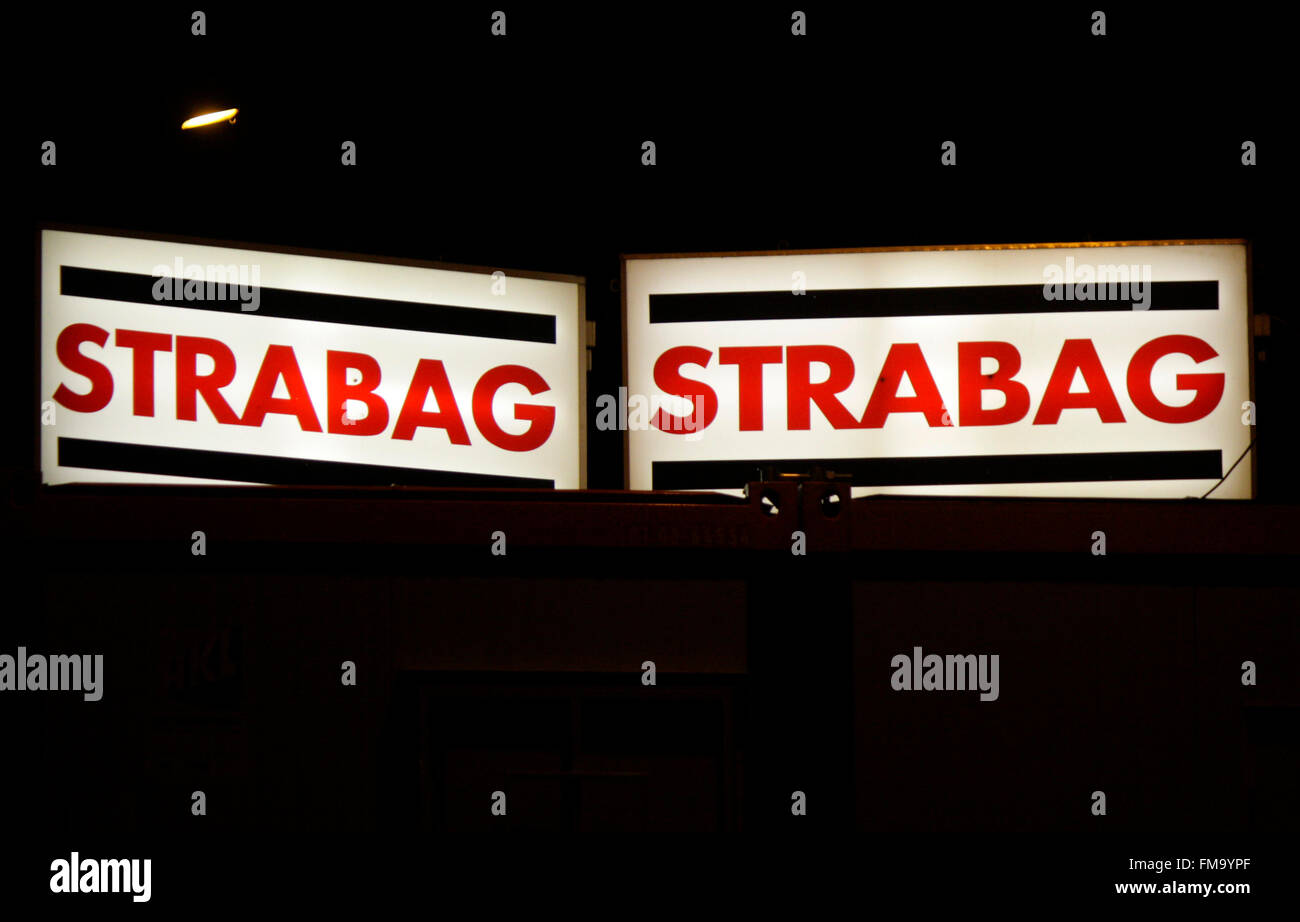 Markenname : 'Strabag", Berlin. Banque D'Images