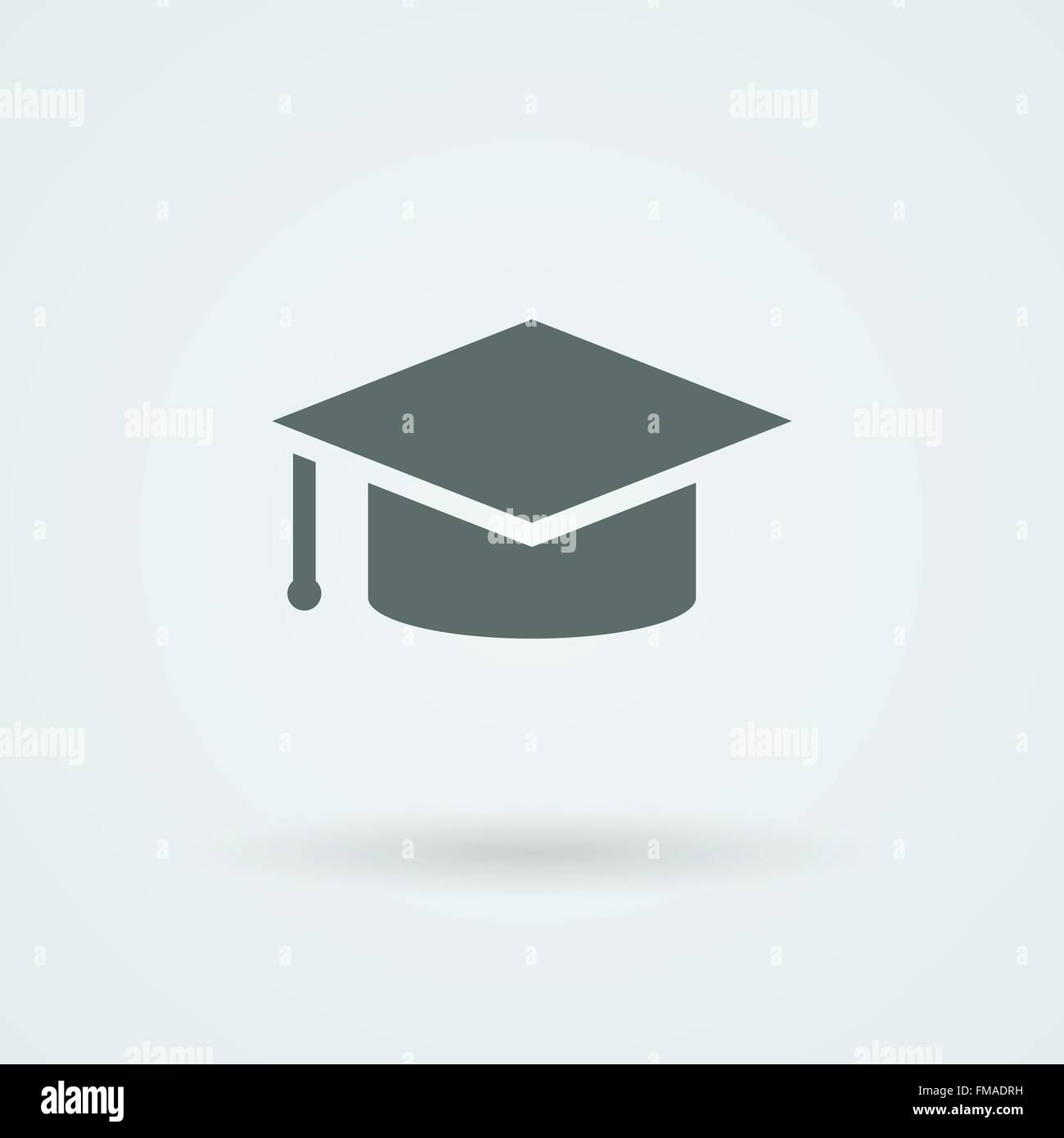 Graduation cap vecteur icône. Télévision style design. Illustration de Vecteur