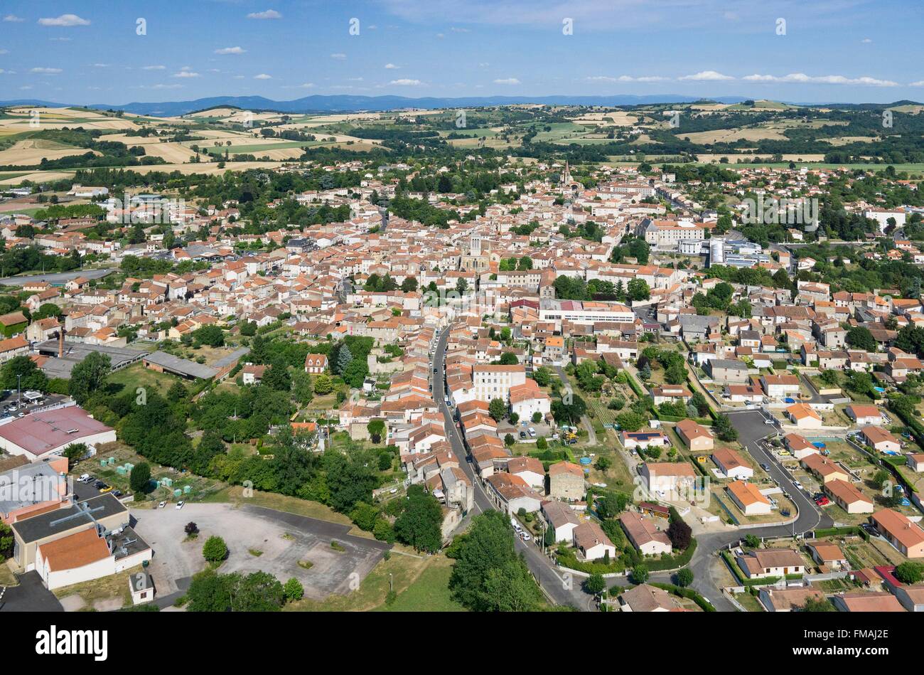 France, Puy de Dome, Billom (vue aérienne Photo Stock - Alamy