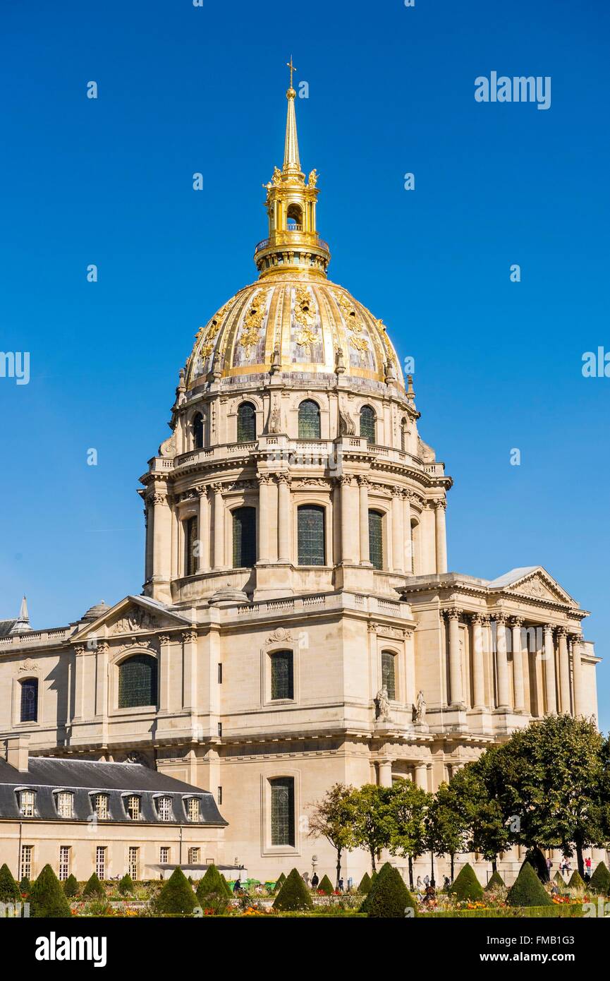France, Paris, région classée au Patrimoine Mondial de l'UNESCO, la Cathédrale Saint Louis des Invalides Banque D'Images