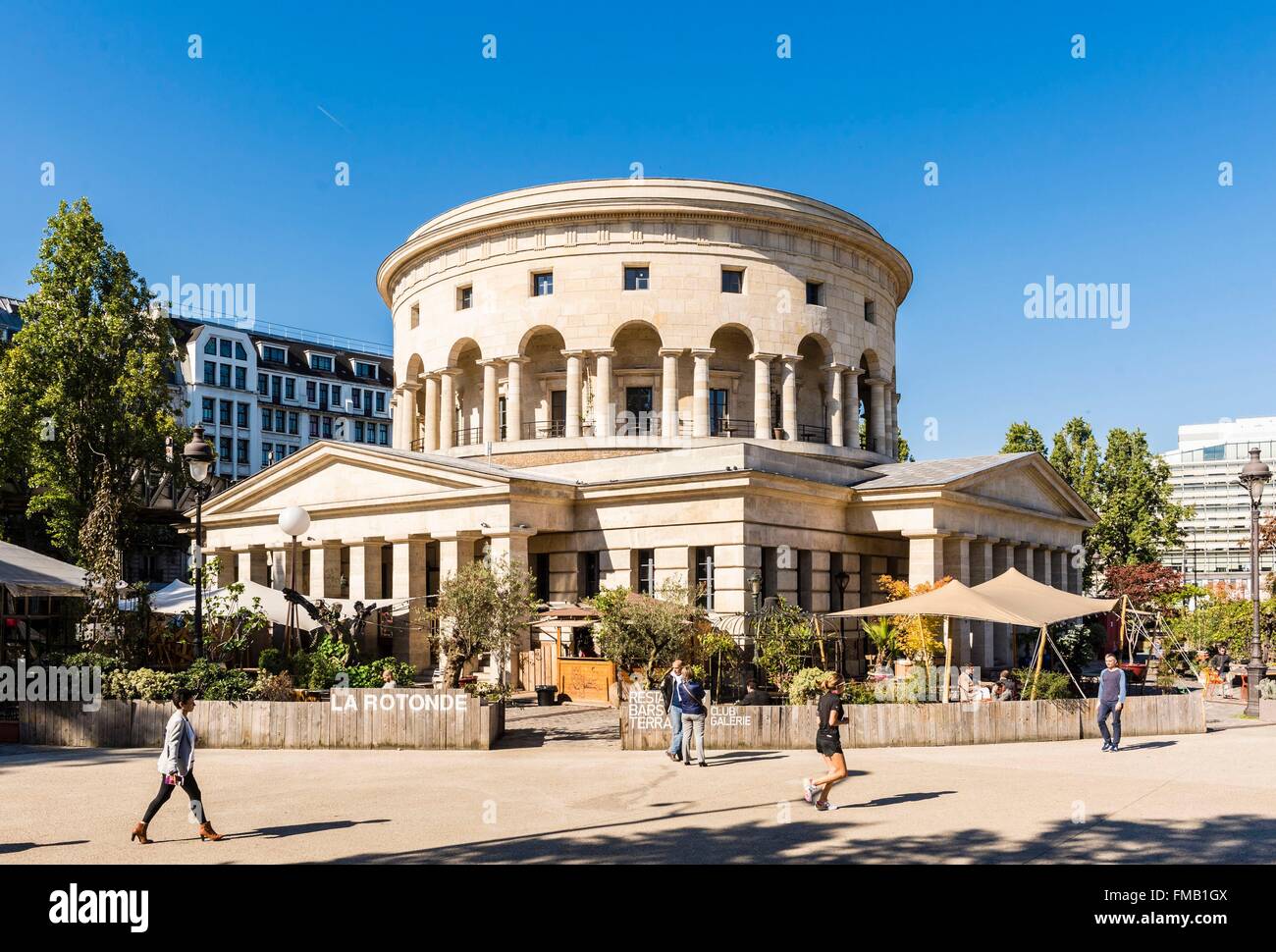 France, Paris, Canal de l'Ourcq, la Rotonde Banque D'Images