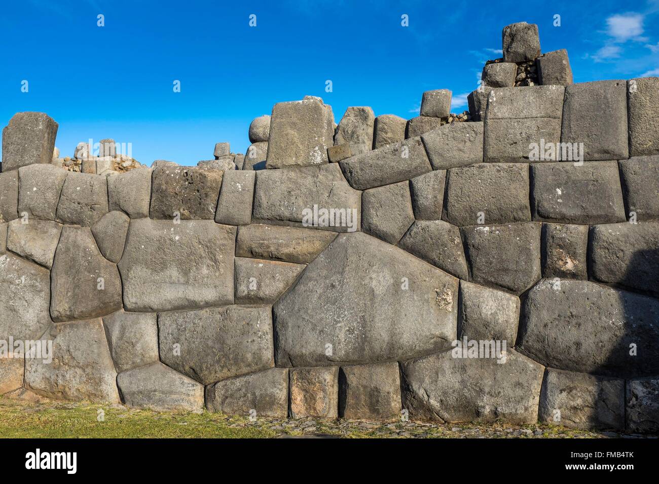 Pérou, Cusco, Cusco, province inscrite au Patrimoine Mondial de l'UNESCO, le site de Sacsayhuaman, la forteresse inca construit au 15ème Banque D'Images