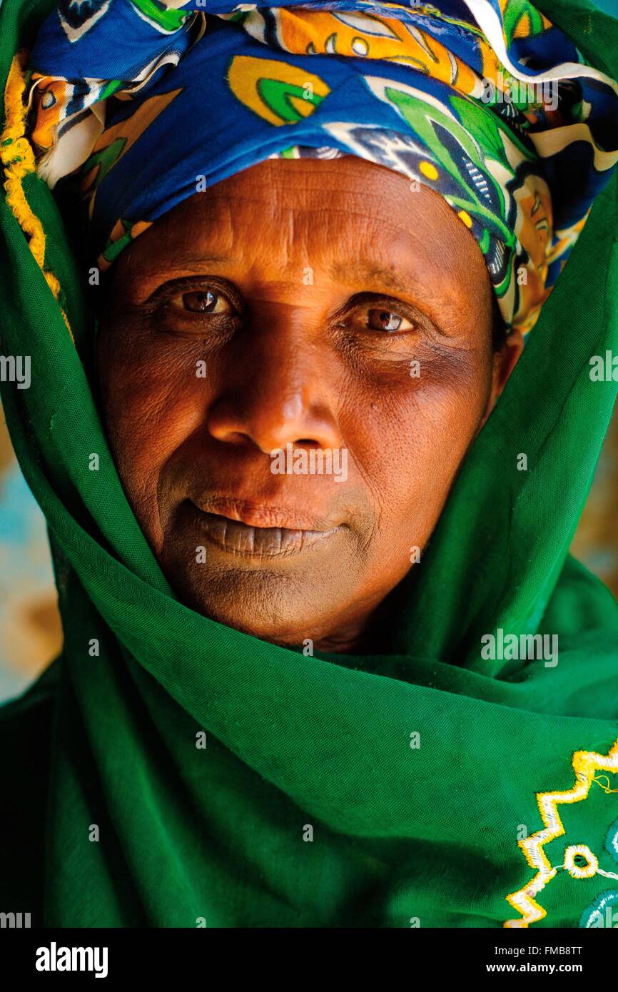 Sénégal, Sahel, région de Ferlo, Widou Thiengoly, la femme sénégalaise de la région de Ferlo Banque D'Images