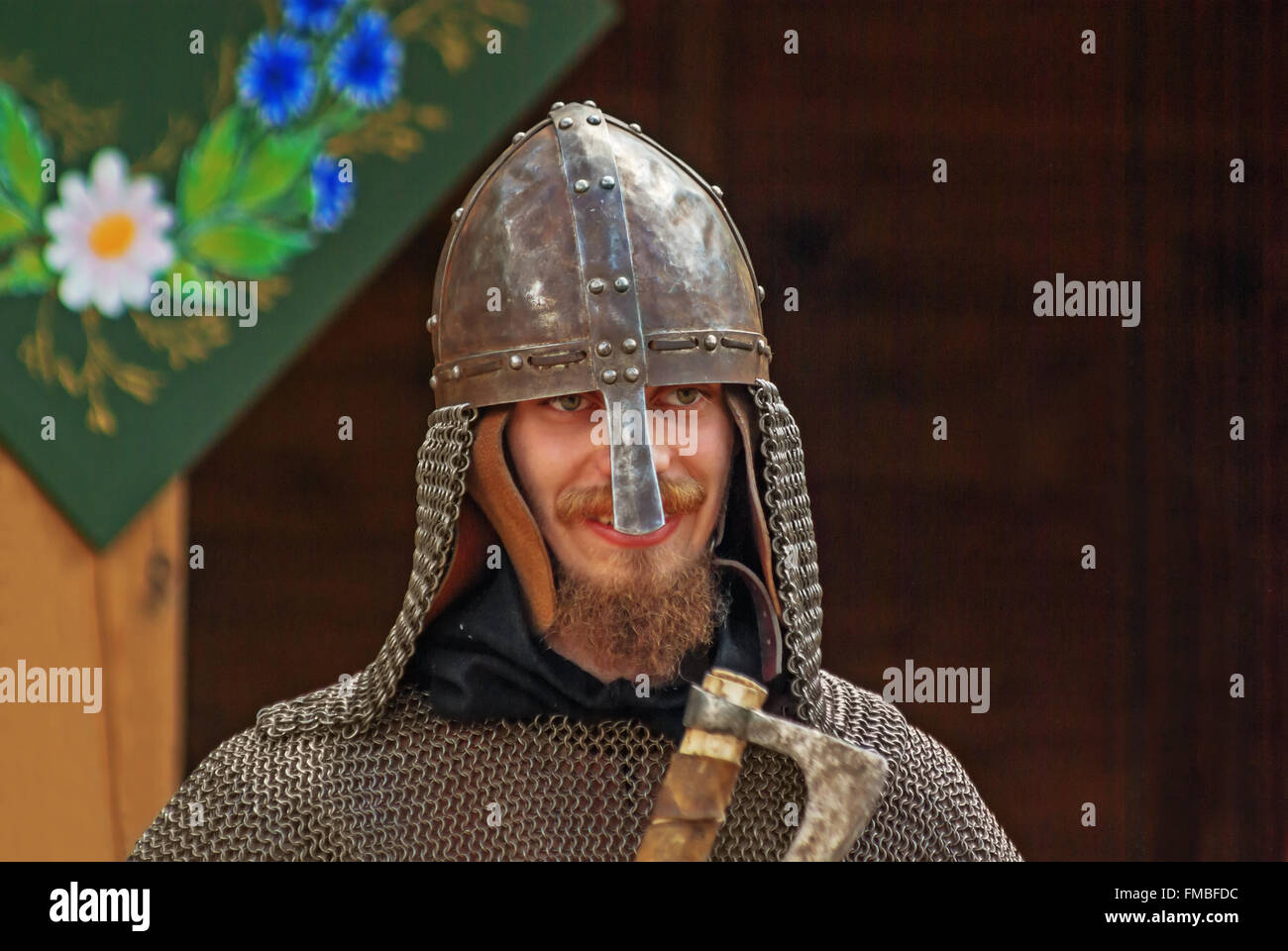 Festival international des arts "Slavianski bazar à Vitebsk - 2009 '. Reconstitution historique des chevaliers antiques. Banque D'Images