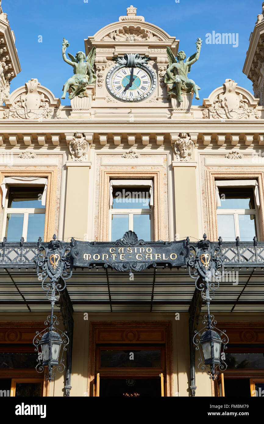 Grand Casino de la façade de l'immeuble en après-midi d'été, Monte Carlo Banque D'Images