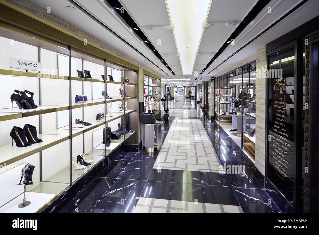 Harrods department store interior shoe Banque de photographies et d