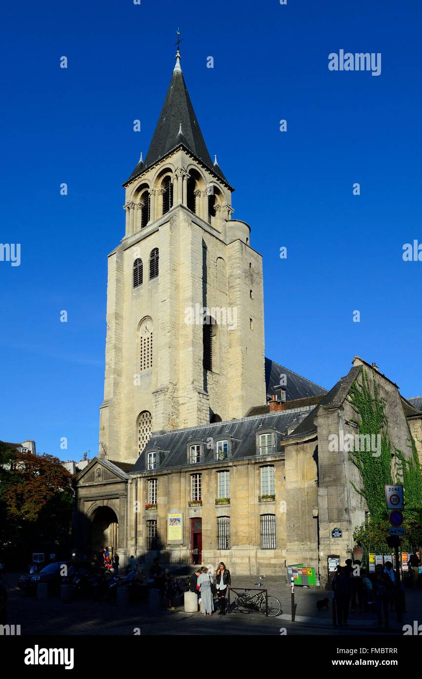 France, Paris, l'église de Saint Germain-des-Prés Banque D'Images