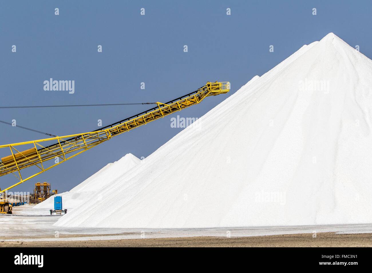 Antilles néerlandaises, Bonaire Island, le sel du Pekelmeer salines Banque D'Images