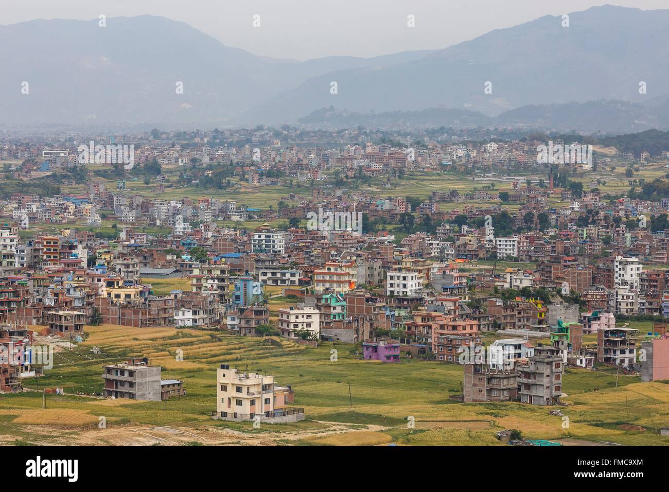 Le Népal, zone Bagmati, Suryabinayak, vue de Kathmadu valley Banque D'Images
