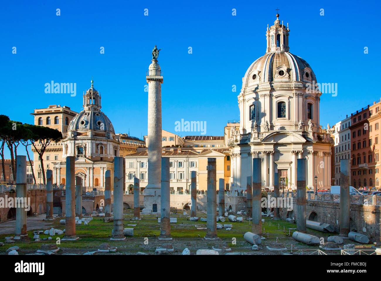 L'Italie, Lazio, Rome, centre historique classé au Patrimoine Mondial par l'UNESCO, l'Imperial Fora ou Fori Imperiali, série de Banque D'Images
