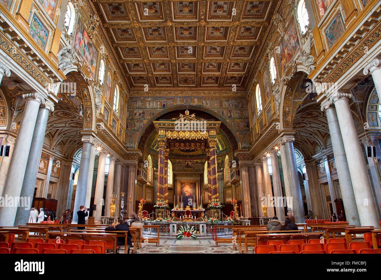 L'Italie, Lazio, Rome, centre historique classé au Patrimoine Mondial de l'UNESCO, l'église Santa Maria Maggiore Banque D'Images
