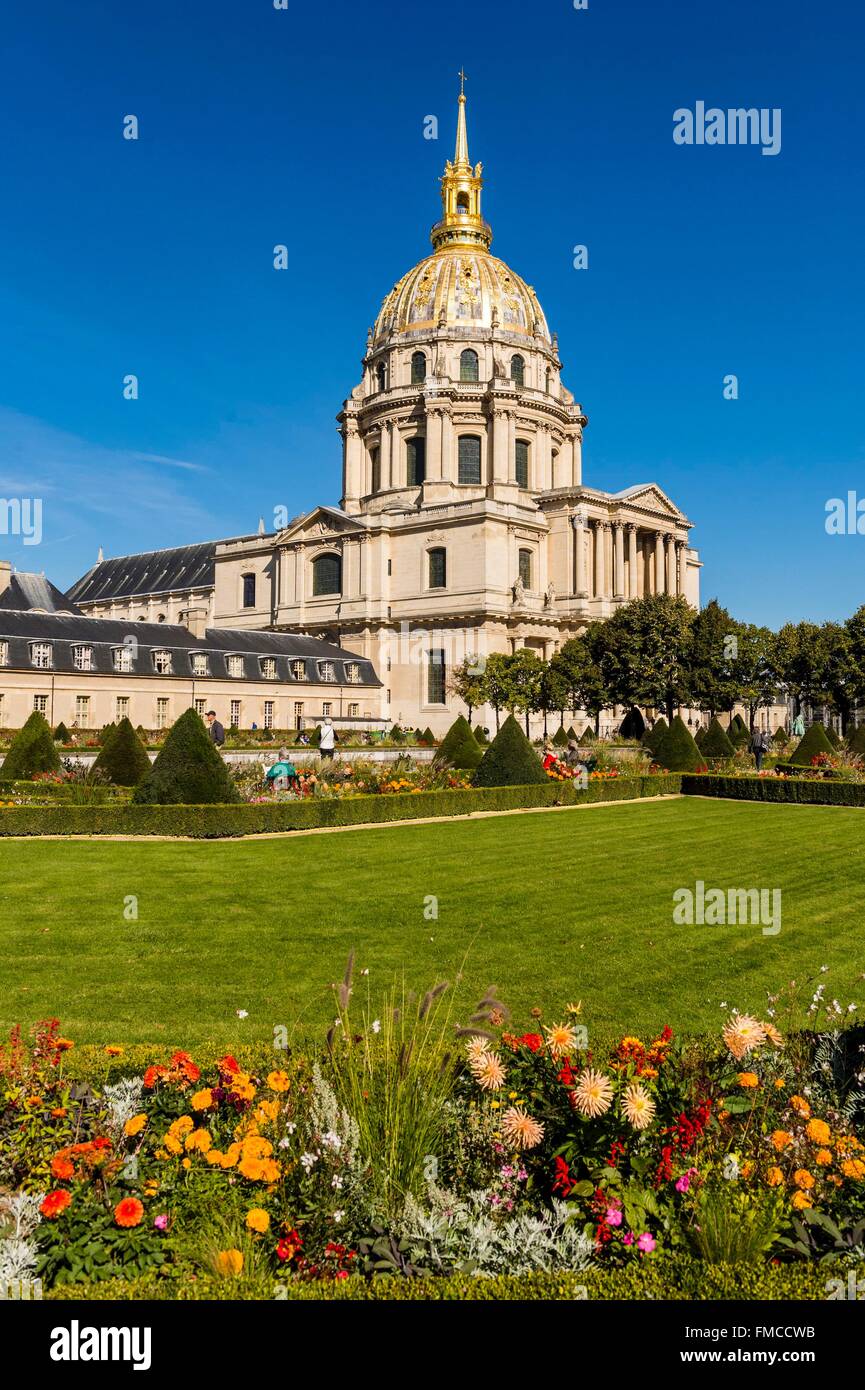 France, Paris, région classée au Patrimoine Mondial de l'UNESCO, la Cathédrale Saint Louis des Invalides Banque D'Images