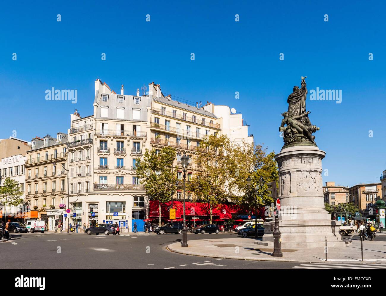 France, Paris, place de Clichy Banque D'Images