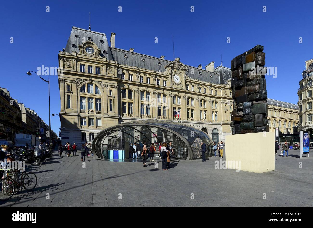 France, Paris, Gare Saint Lazare (train station) Banque D'Images