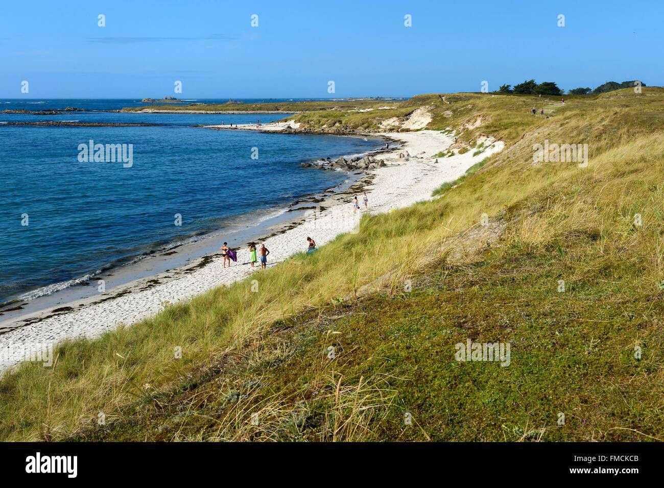 La France, Finistère, Landeda, les dunes de Sainte Marguerite Banque D'Images