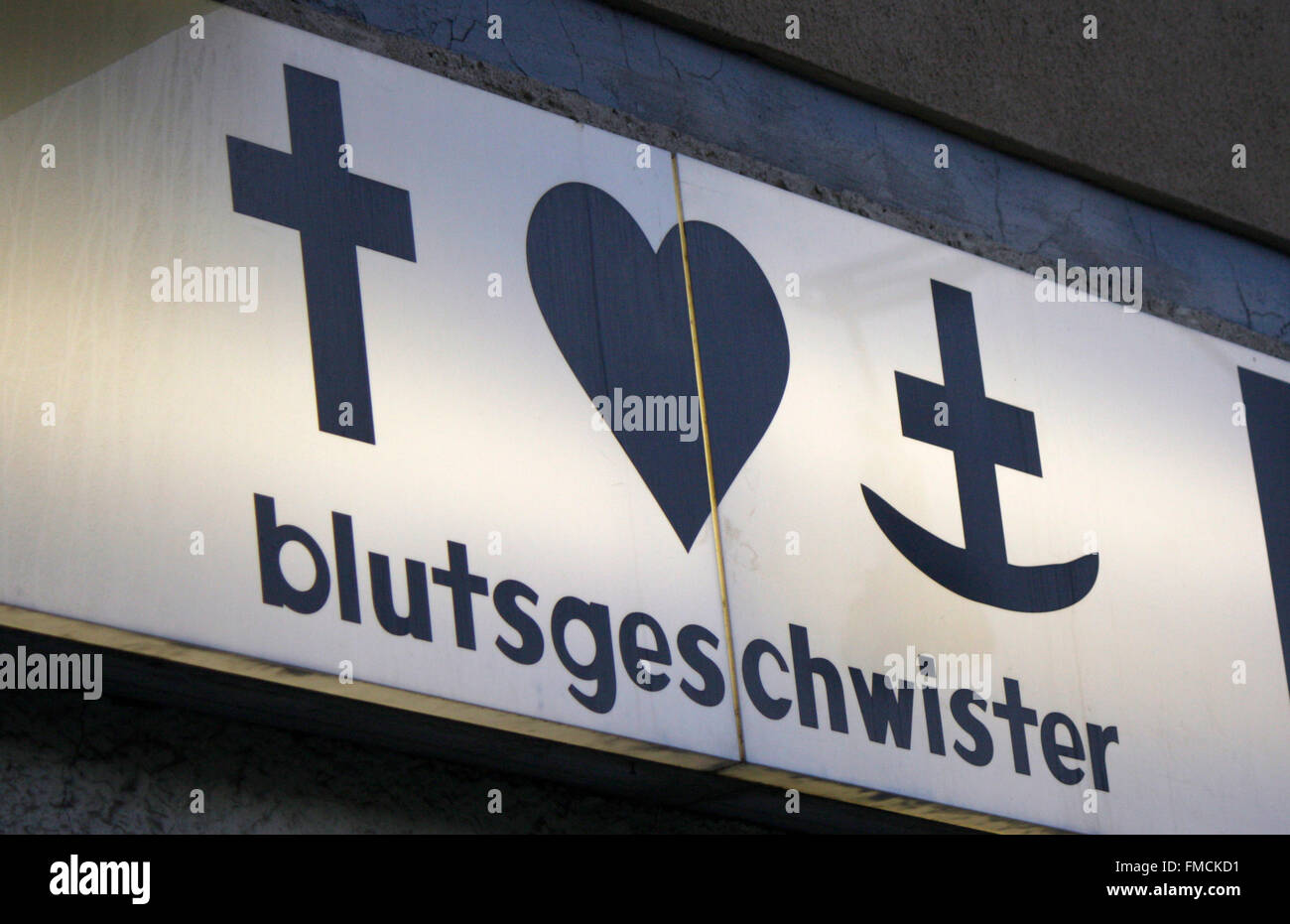 Markenname : 'Blutsgeschwister", Berlin. Banque D'Images