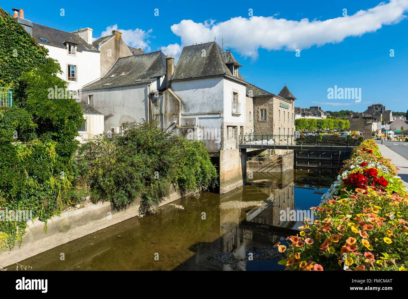 La France, Finistère, Quimperlé, les rives de la rivière Isole Banque D'Images